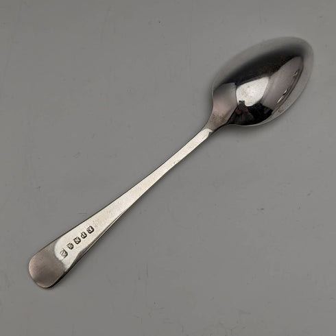 English antique silver plate teaspoon 12 sugar tongs set in case